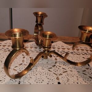 Brass Candelabra for Four Tapered Candles
